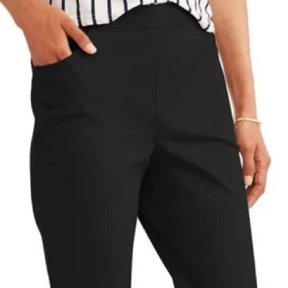 Chicos side zip straight leg Black dress Pants 2 front pockets elastic waist 1.5 - Picture 4 of 7